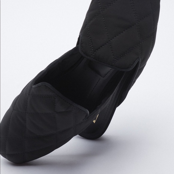 NWT’S Zara Black Quilted Flat Mules 7.5 - Picture 6 of 7